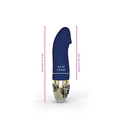 Mystim Real Deal Neil Blue - перезаряжаемый вибратор для точки G, 16.5х3.6 см (синий)